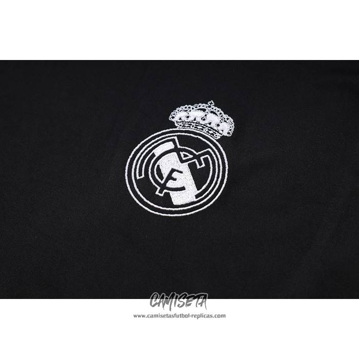 Chandal del Real Madrid 2023-2024 Manga Corta Negro - Pantalon Corto